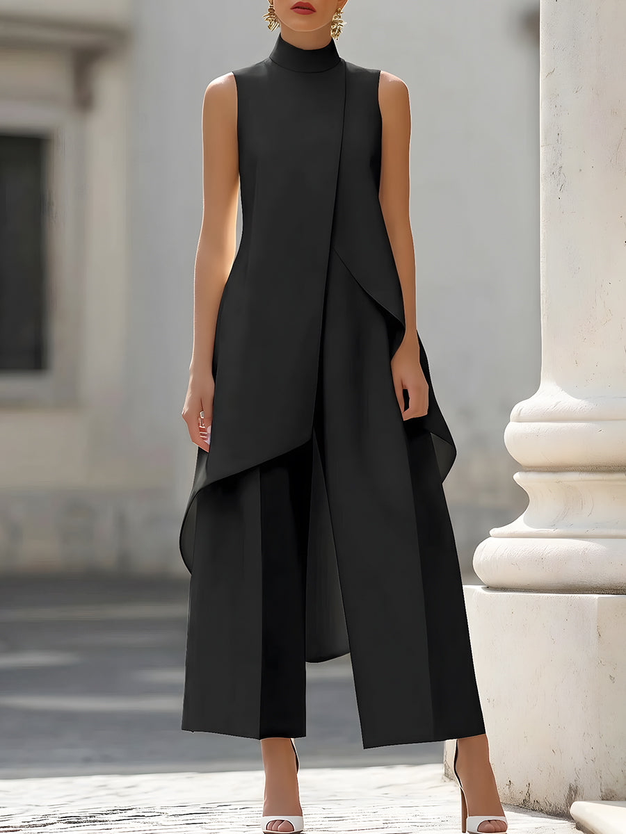 Harlow | Asymmetric Top Wide-Leg Pants Set oaklynwear