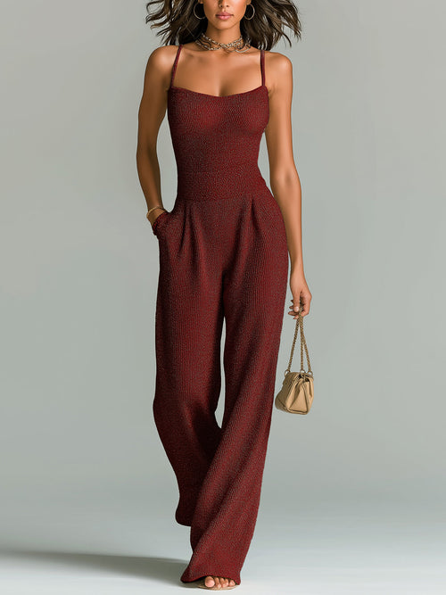 Amber | Wide-Leg Ribbed Knit Jumpsuit oaklynwear
