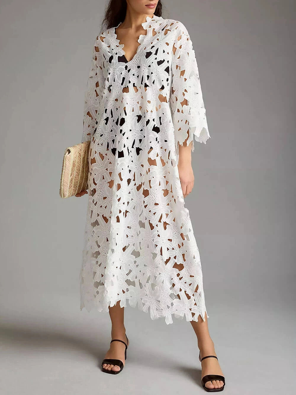 Flora | Women's Lace Beach Cover-Up Dress oaklynwear