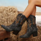Ealasaid | Women's Wide Calf Western Cowboy Boots oaklynwear