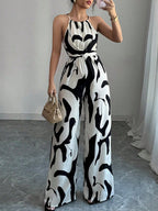 Paloma | Abstract Print Wide-Leg Jumpsuit oaklynwear