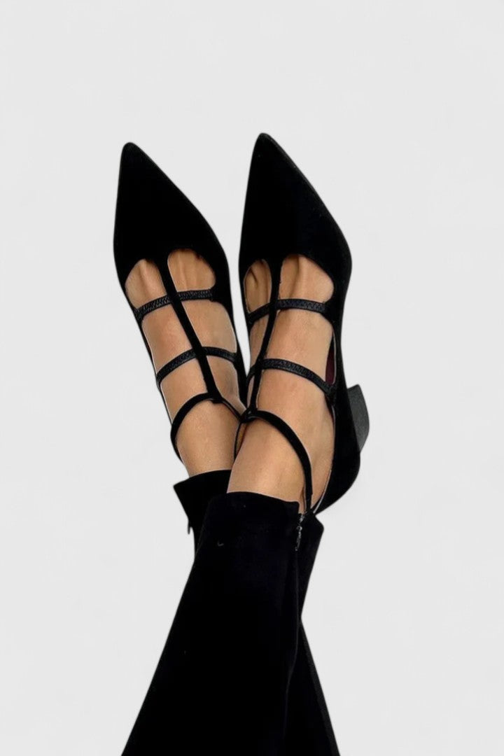 Abigail | Elegant Multi Strap Pointed Heels oaklynwear