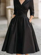Victoria | Women's Satin Midi Dress oaklynwear