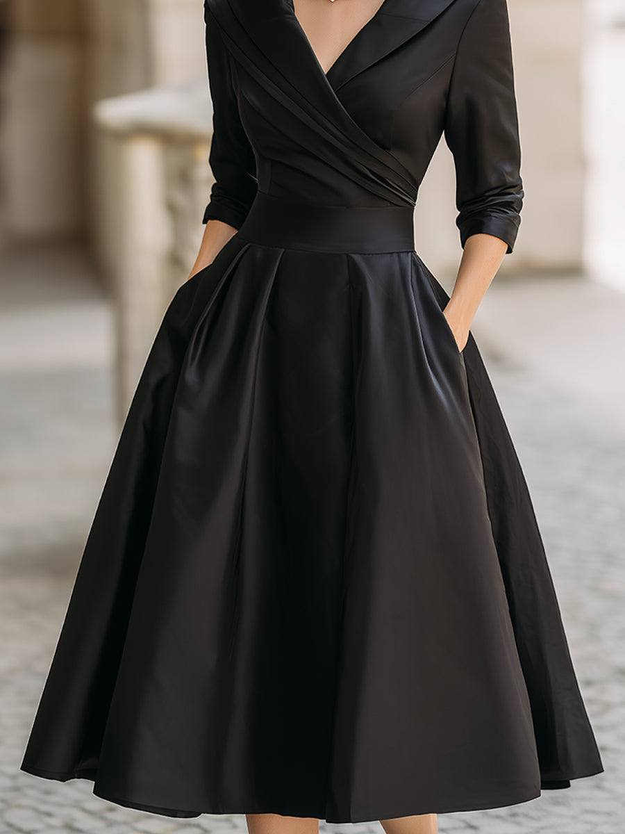 Victoria | Women's Satin Midi Dress oaklynwear