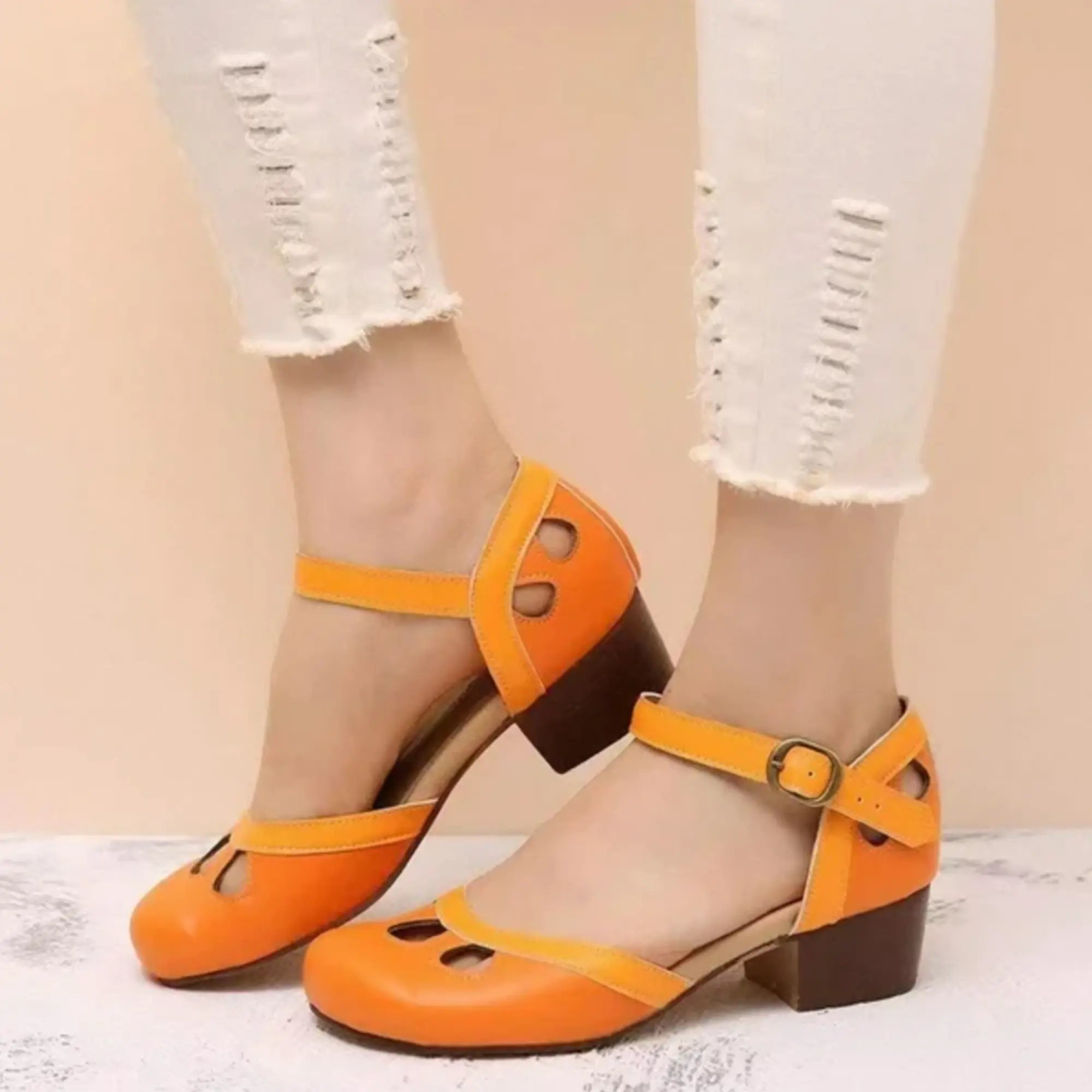 Nora | Comfortable Low-Heeled Sandals oaklynwear