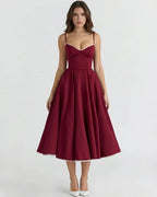 Clarisse | Tulle Sweetheart Corset Midi Dress oaklynwear