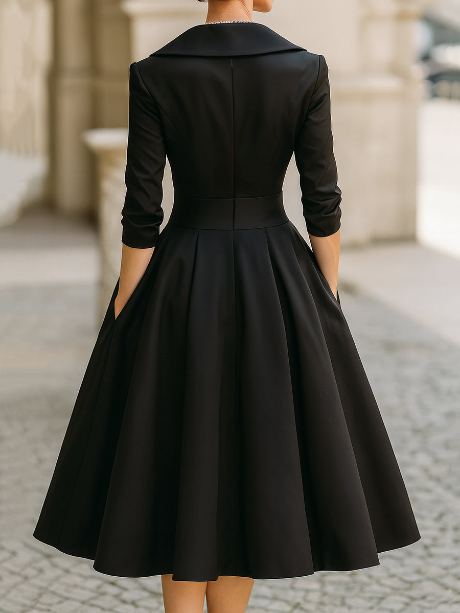 Victoria | Women's Satin Midi Dress oaklynwear