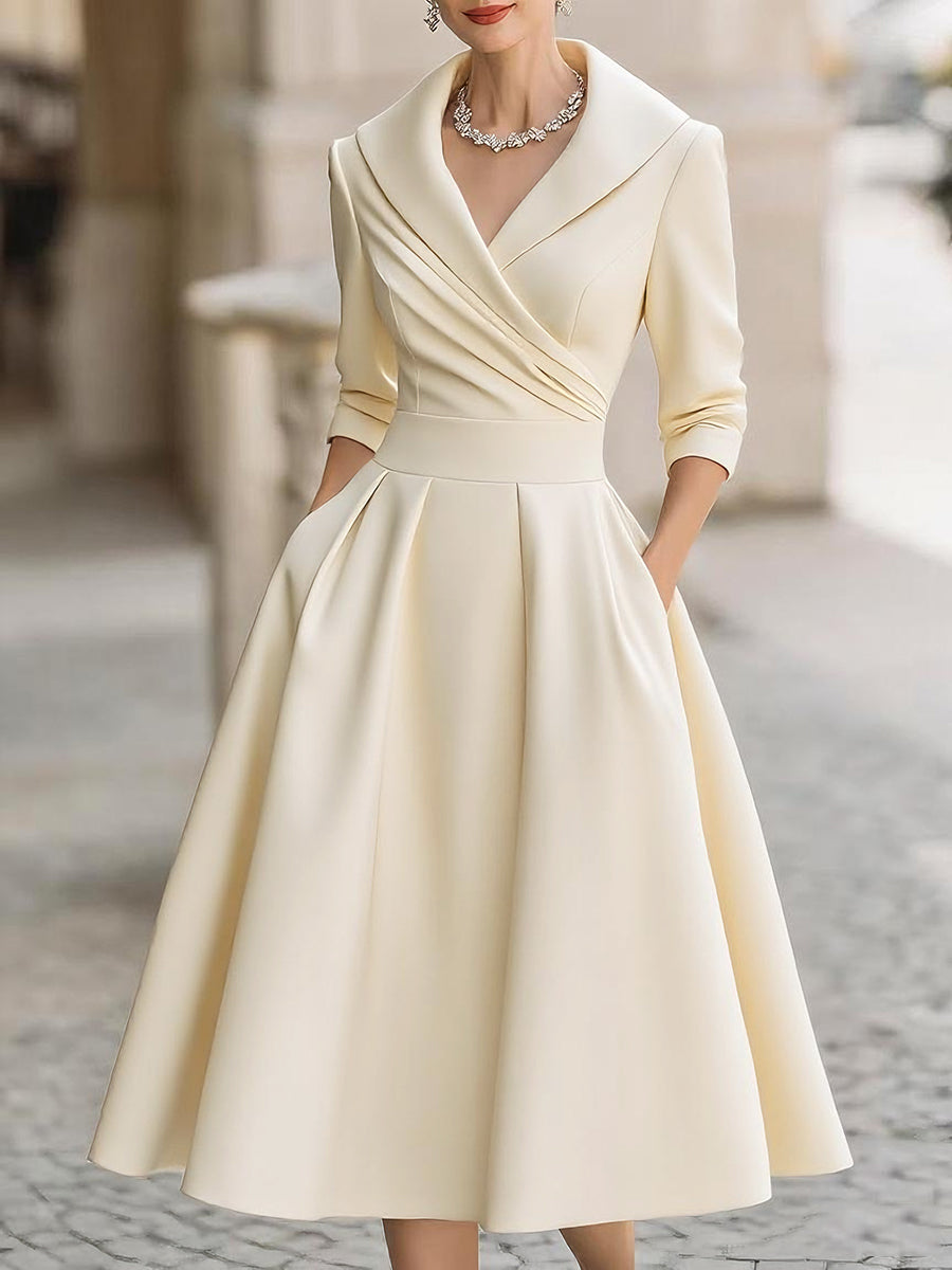 Victoria | Women's Satin Midi Dress oaklynwear