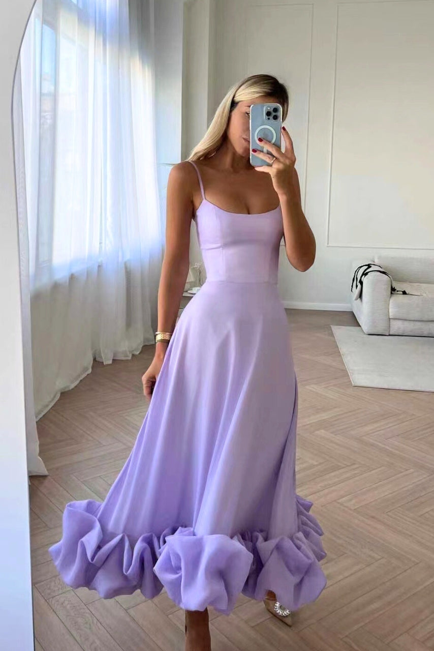 Clarke | Spaghetti Strap Ruffle Hem Maxi Dress oaklynwear