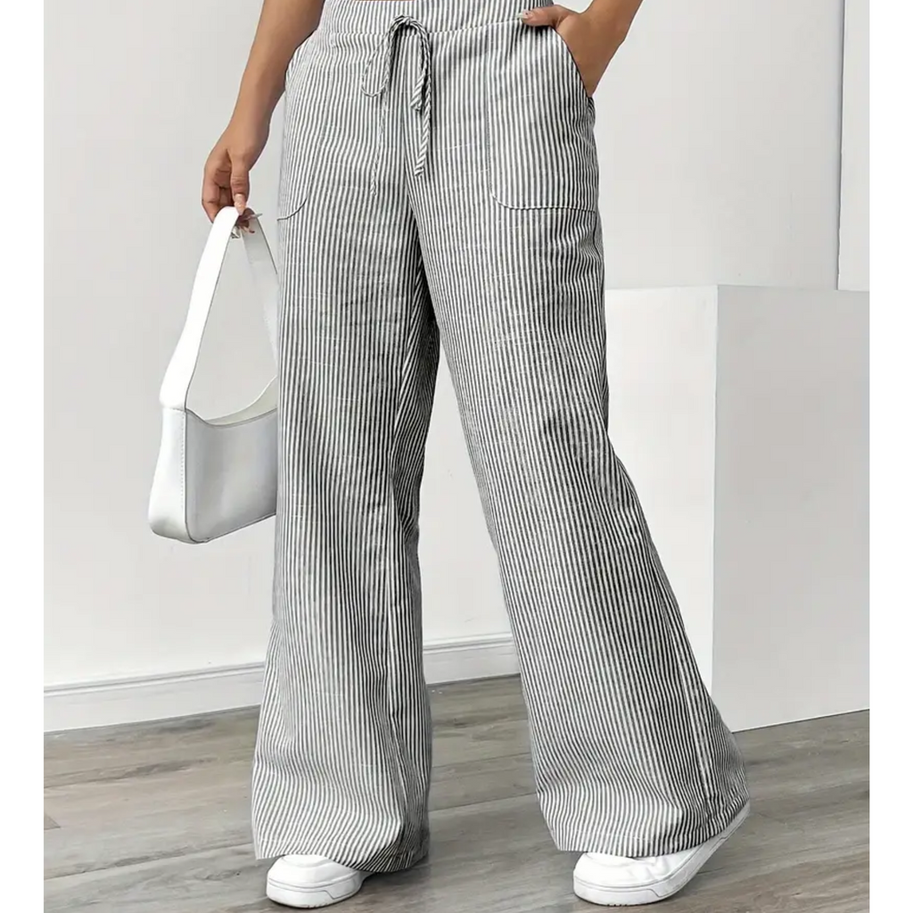 Donna | Striped Pants with Pockets oaklynwear