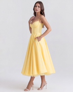 Selene | Tulle Sweetheart Corset Midi Dress oaklynwear