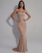 Seraphina | Rhinestone Fit-and-Flare Maxi Dress oaklynwear