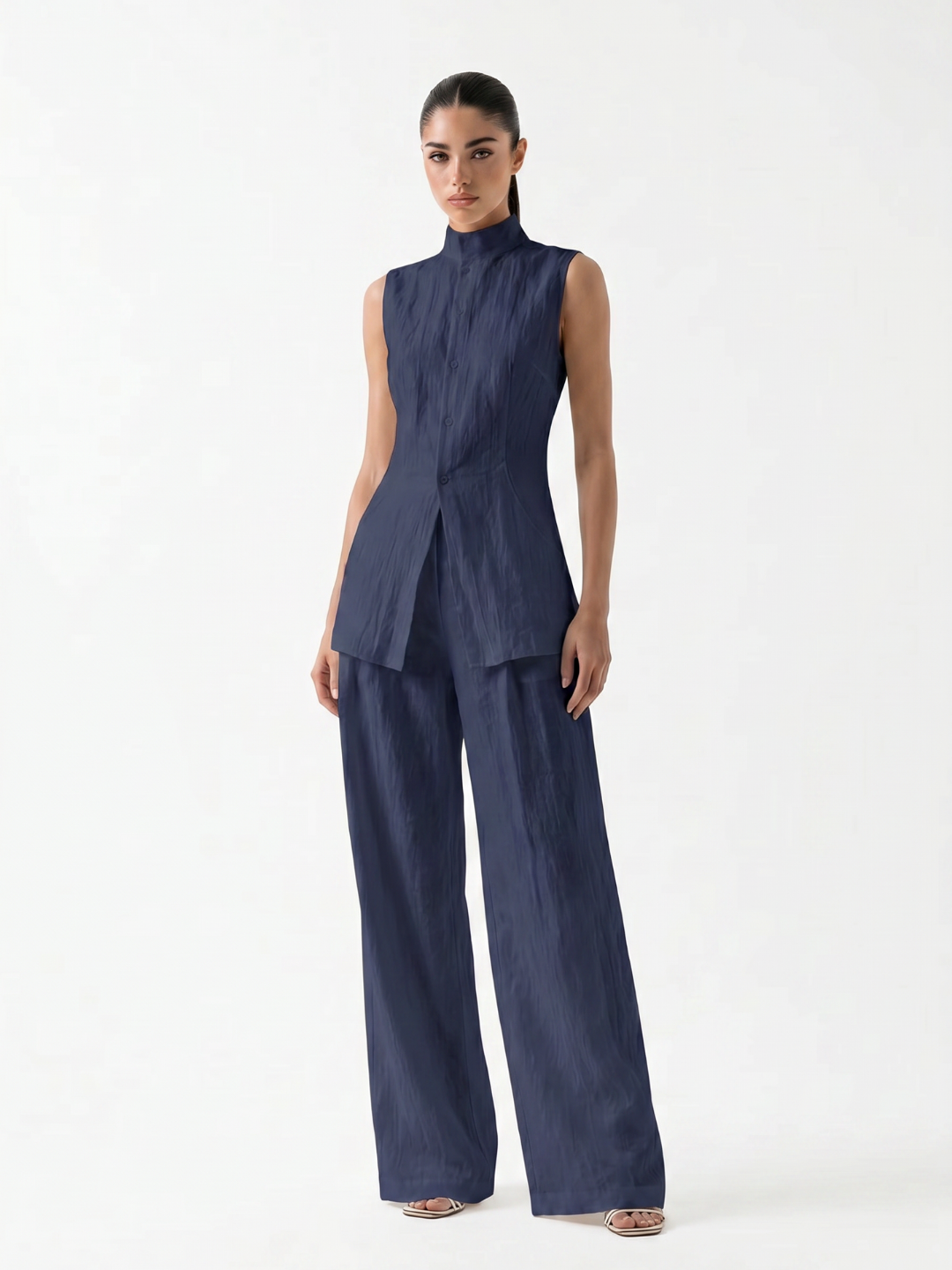 Grace | Linen Wide-Leg Pants Set oaklynwear