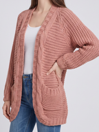Addison | Open-Front Boho Knit Cardigan with Pockets, Cozy Winter Layer oaklynwear