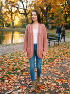 Addison | Open-Front Boho Knit Cardigan with Pockets, Cozy Winter Layer oaklynwear