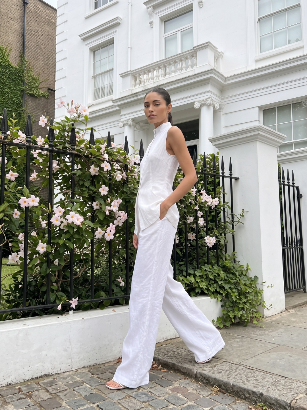 Grace | Linen Wide-Leg Pants Set oaklynwear