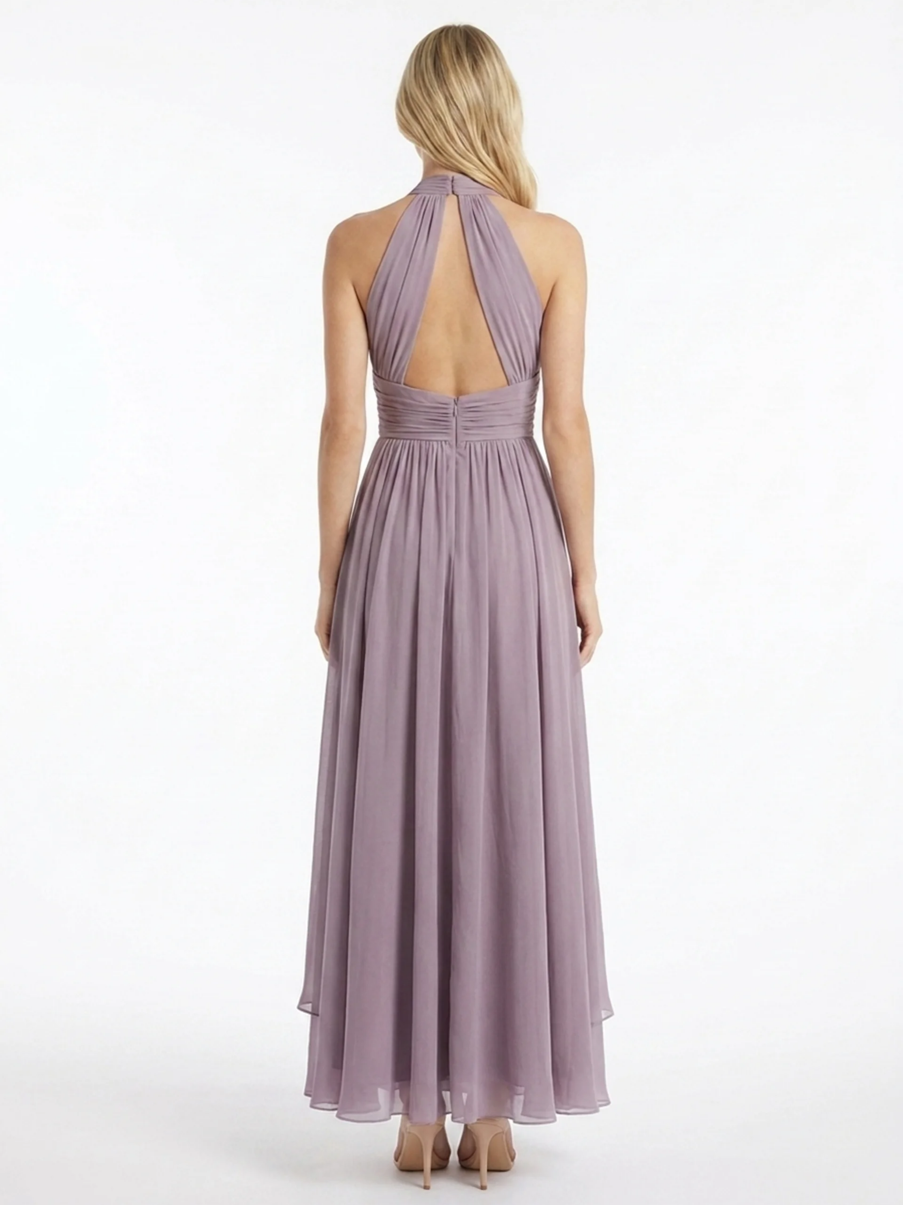 Helena | Women's Chiffon Halter Maxi Dress oaklynwear