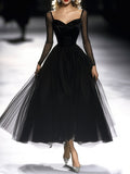 Camille | Black Gauze Maxi Dress oaklynwear