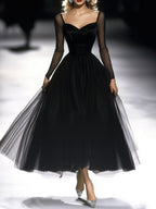 Camille | Black Gauze Maxi Dress oaklynwear