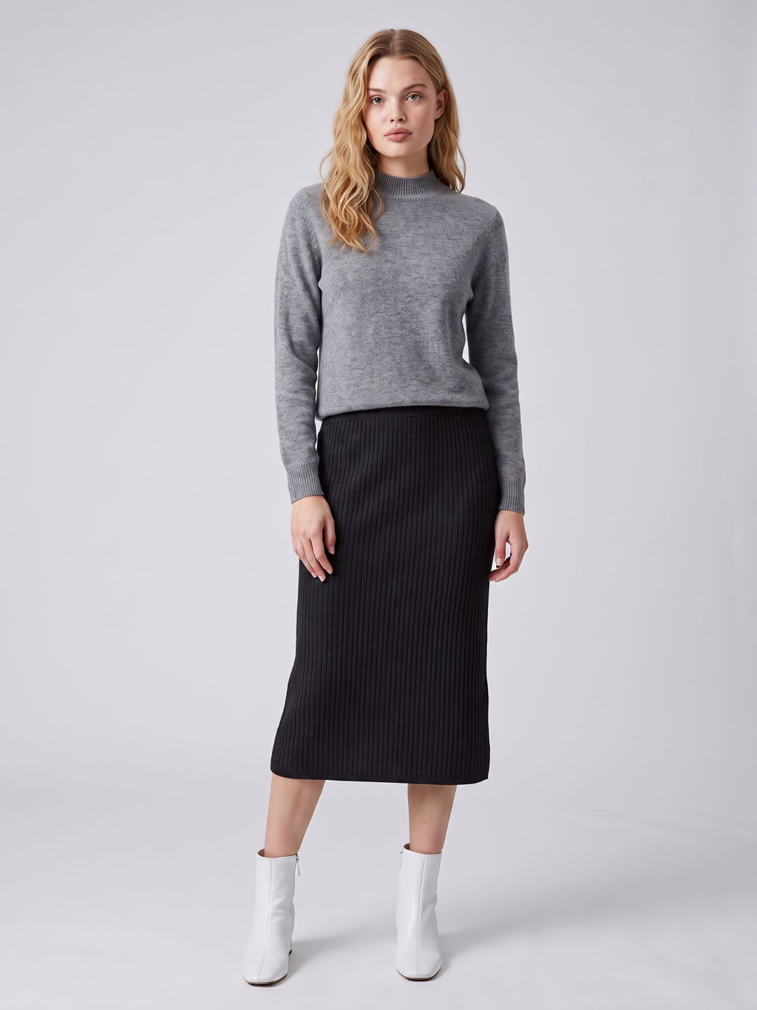 Leah | Mock Neck Loose-Fit Pullover Sweater, Cozy Winter Knit oaklynwear