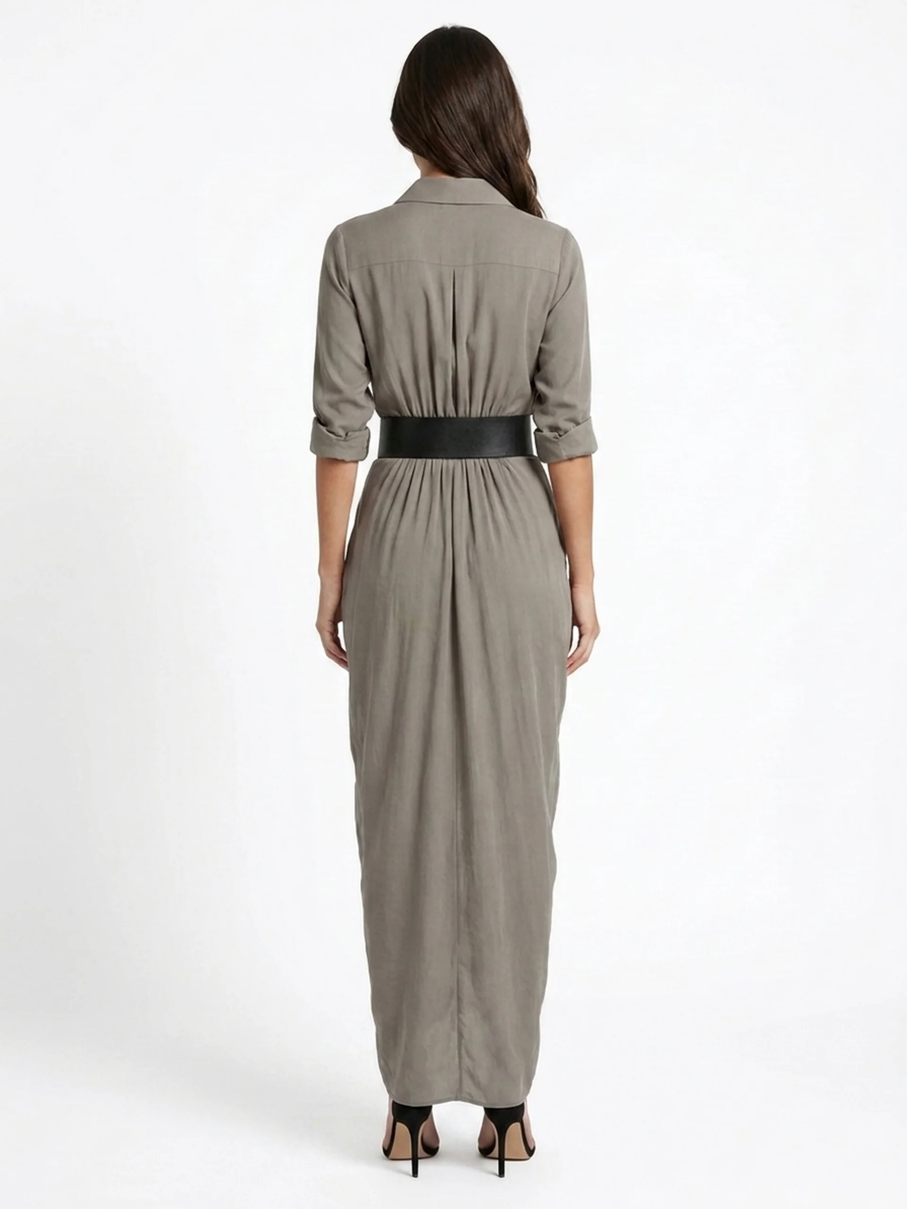 Siena | Lapel Belted Maxi Dress oaklynwear