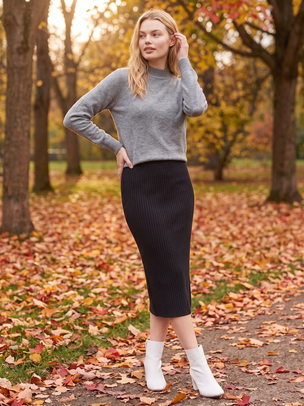 Leah | Mock Neck Loose-Fit Pullover Sweater, Cozy Winter Knit oaklynwear