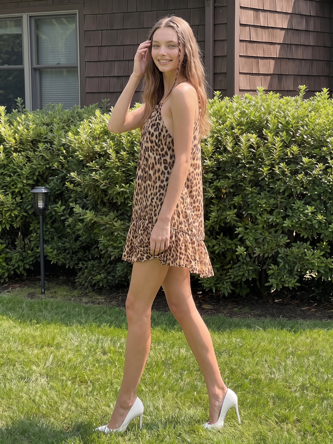 Leonie | Leopard Print Chiffon Mini Dress oaklynwear