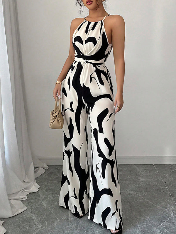 Paloma | Abstract Print Wide-Leg Jumpsuit oaklynwear