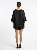 Penny | Linen Lace Blouse Shorts Set oaklynwear