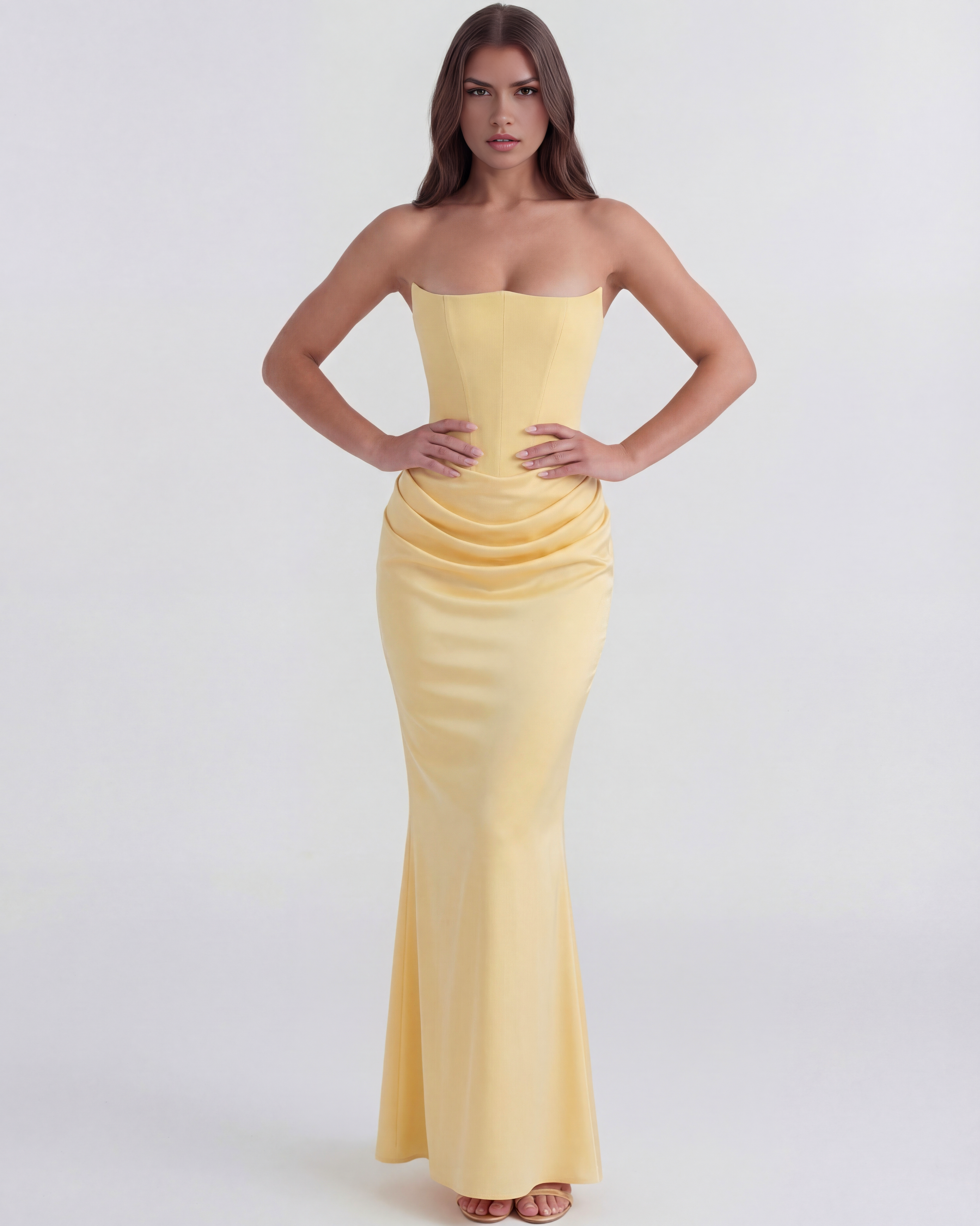 Rosalind | Strapless Corset Maxi Dress oaklynwear