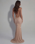 Seraphina | Rhinestone Fit-and-Flare Maxi Dress oaklynwear