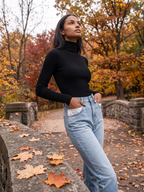 Natalie | Foldover Turtleneck Ribbed Sweater, Slim Fit Winter Knit oaklynwear