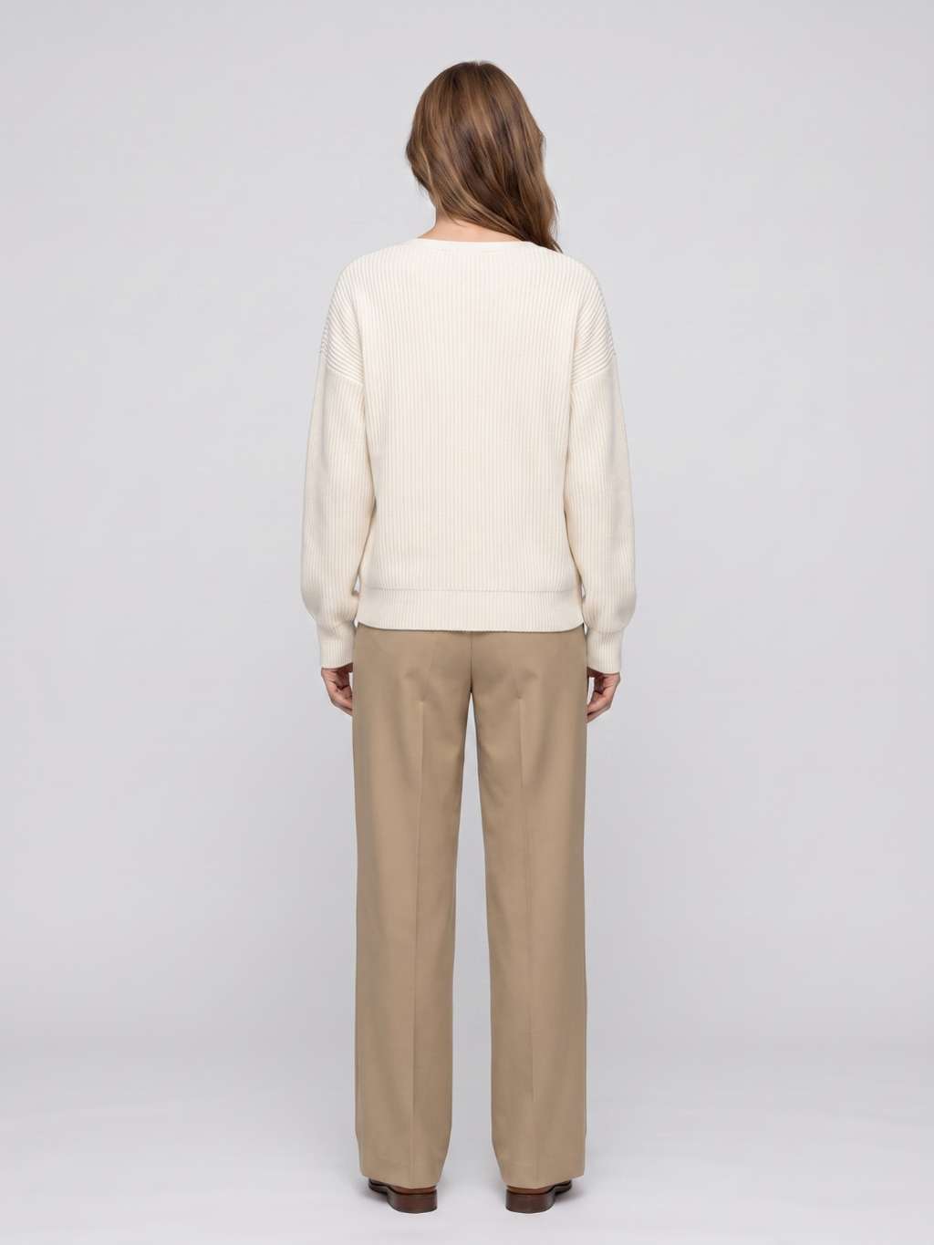Lucy | V-Neck Oversized Ribbed Sweater, Relaxed Winter Pullover oaklynwear