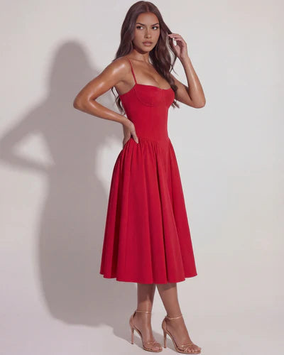 Francesca | Sweetheart Corset Midi Dress oaklynwear