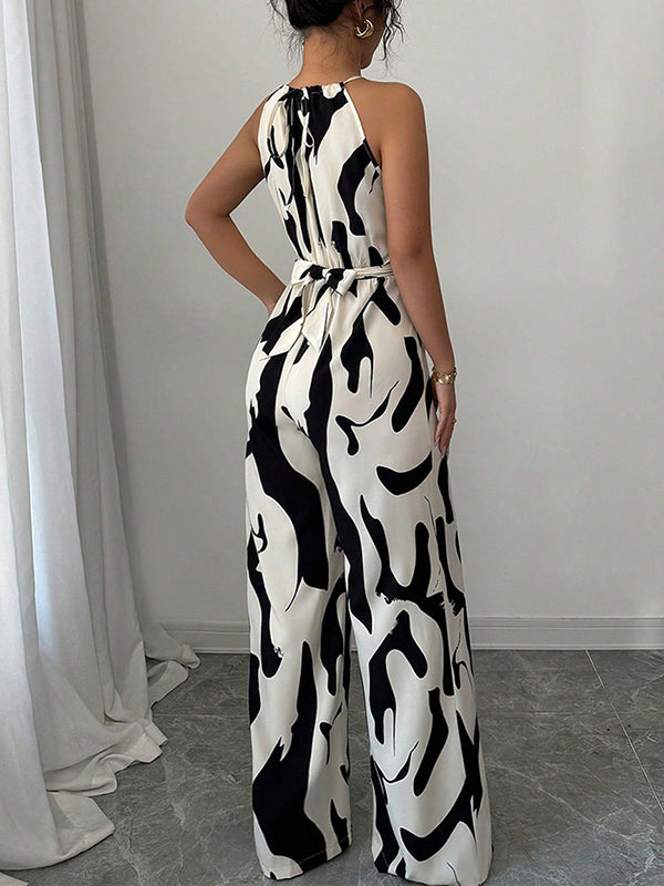 Paloma | Abstract Print Wide-Leg Jumpsuit oaklynwear