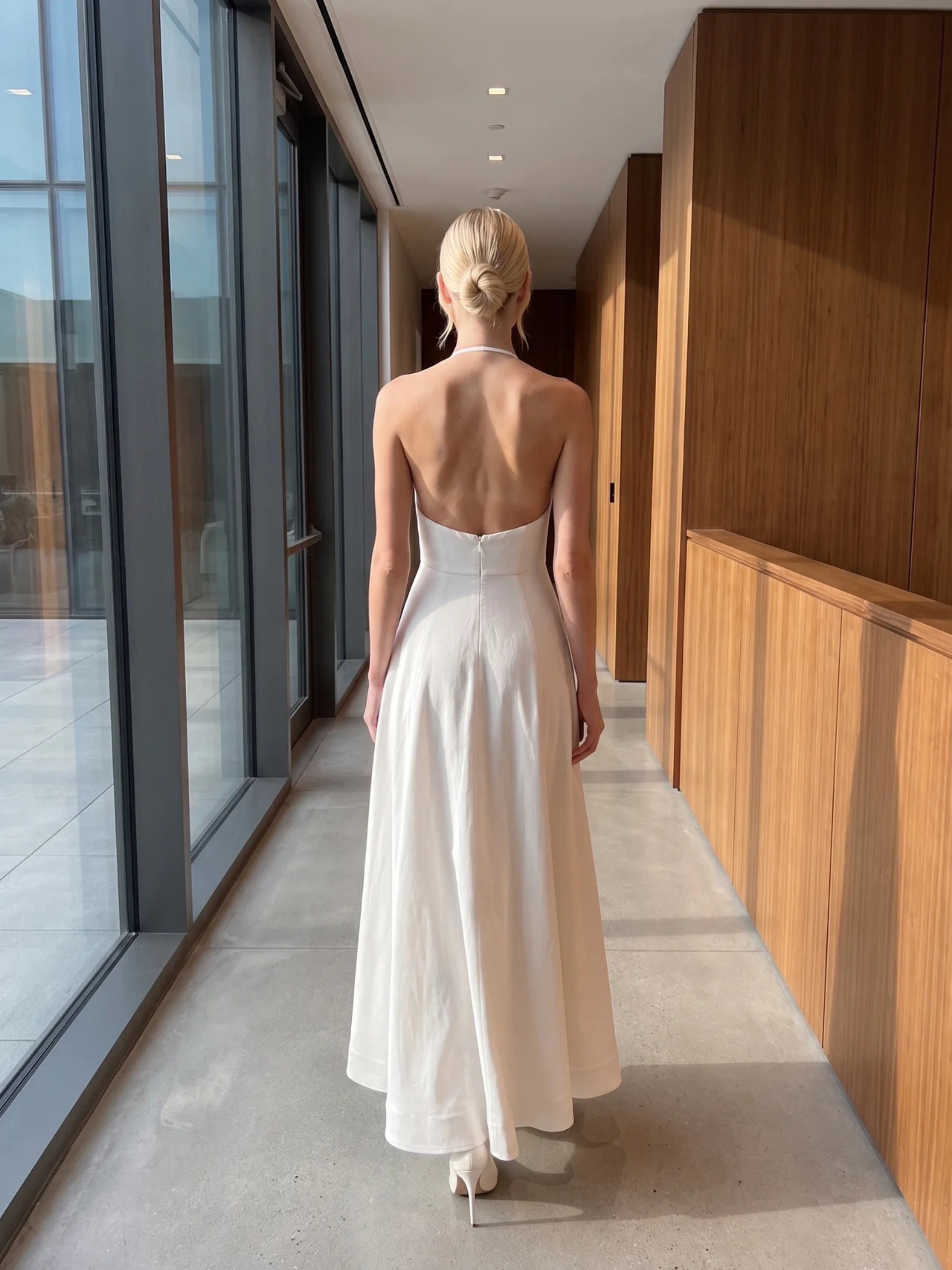 Paloma | Halter Neck Linen Maxi Dress oaklynwear
