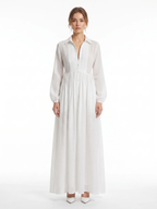 Miriam | Patchwork Linen Maxi Dress oaklynwear