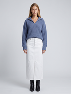 Bella | Half-Zip Ribbed Knit Sweater with Funnel Collar, Cozy Winter Pullover oaklynwear