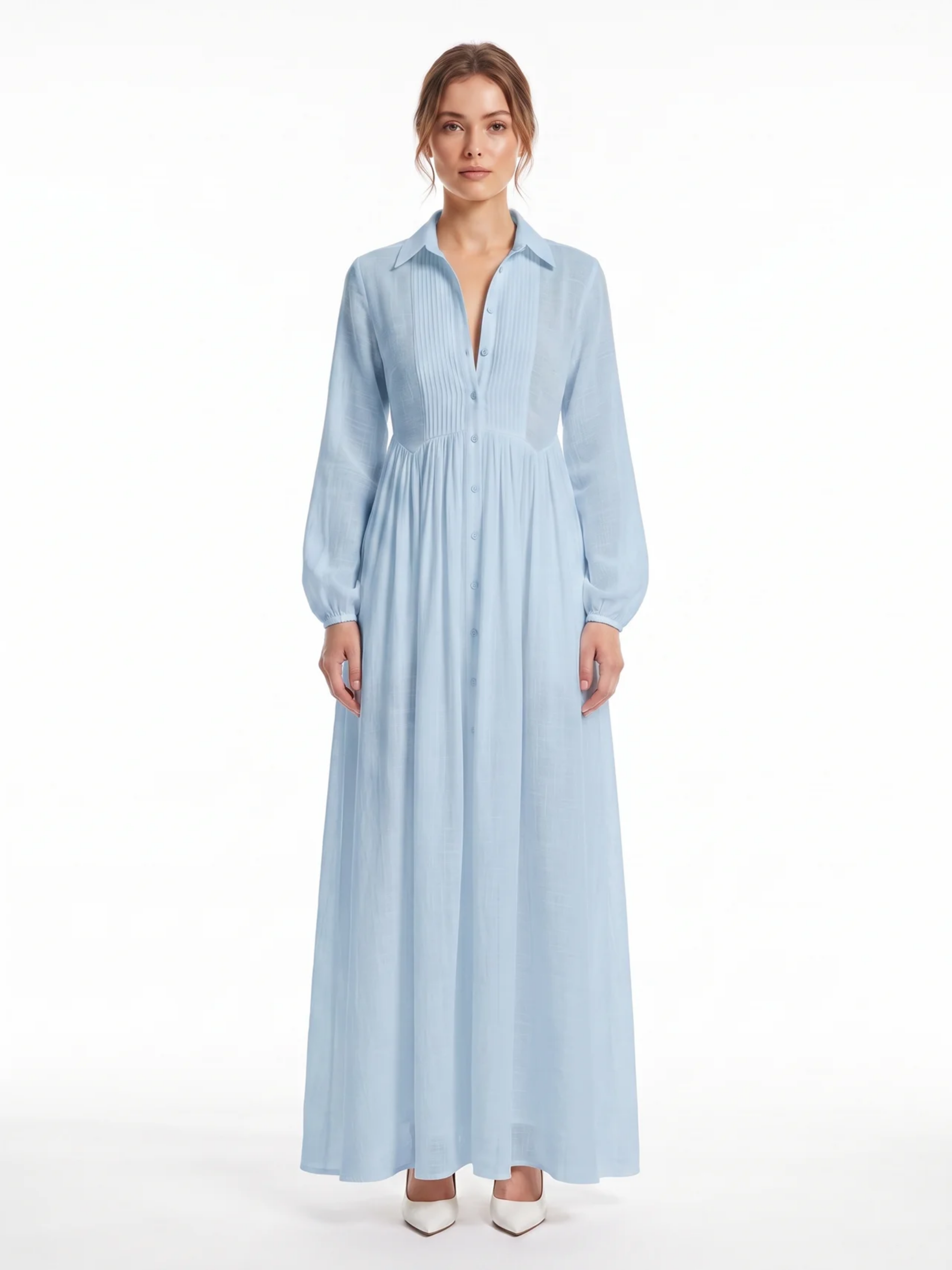 Miriam | Patchwork Linen Maxi Dress oaklynwear