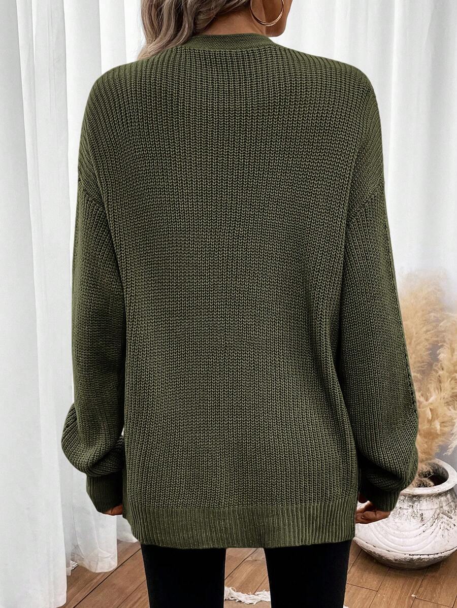 Amelie | Open Front Pointelle Knit Cardigan, Oversized Everyday Layer oaklynwear