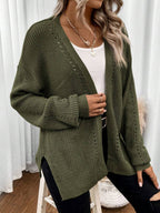 Amelie | Open Front Pointelle Knit Cardigan, Oversized Everyday Layer oaklynwear