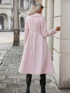 Liliana Fit and Flare Double-Breasted Lapel Overcoat - view 2