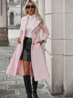Liliana Fit and Flare Double-Breasted Lapel Overcoat - view 3