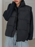 DAZY Zippered Sleeveless Padded Coat ,Winter Women Clothes,Winter Coat Women Jacket Vest oaklynwear