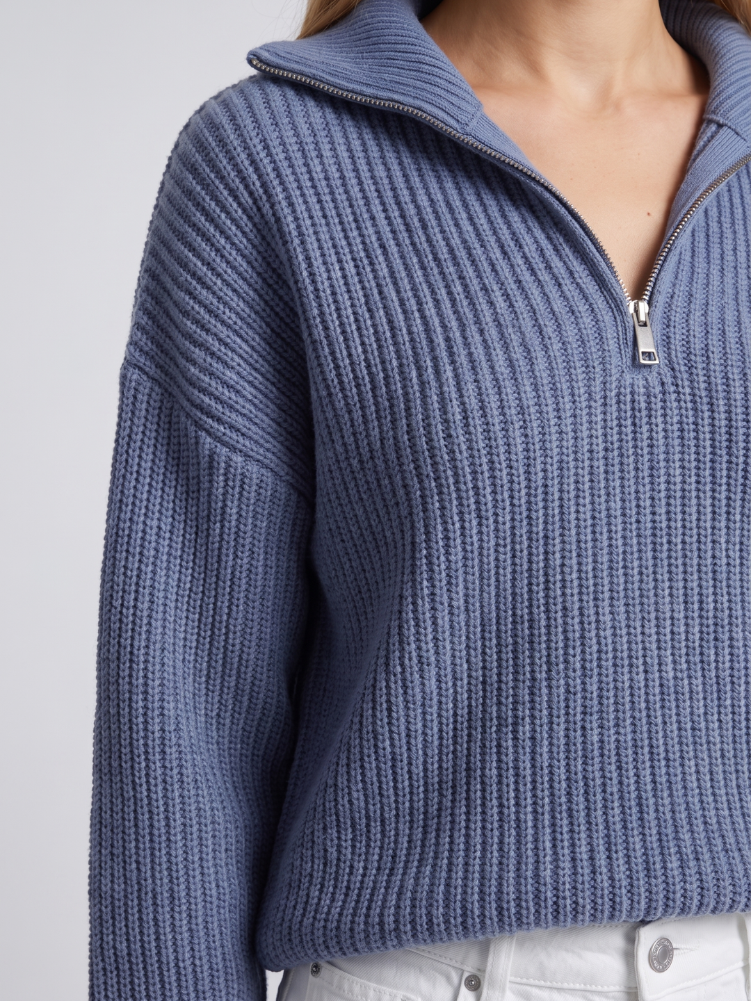 Bella | Half-Zip Ribbed Knit Sweater with Funnel Collar, Cozy Winter Pullover oaklynwear