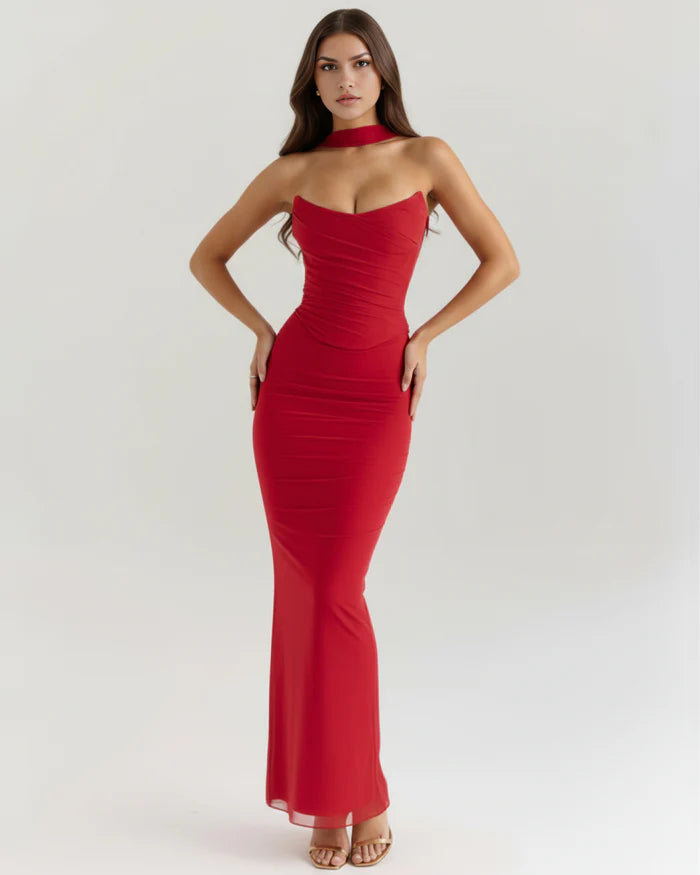 Odessa | Mesh Corset Maxi Skirt Three-Piece Set oaklynwear