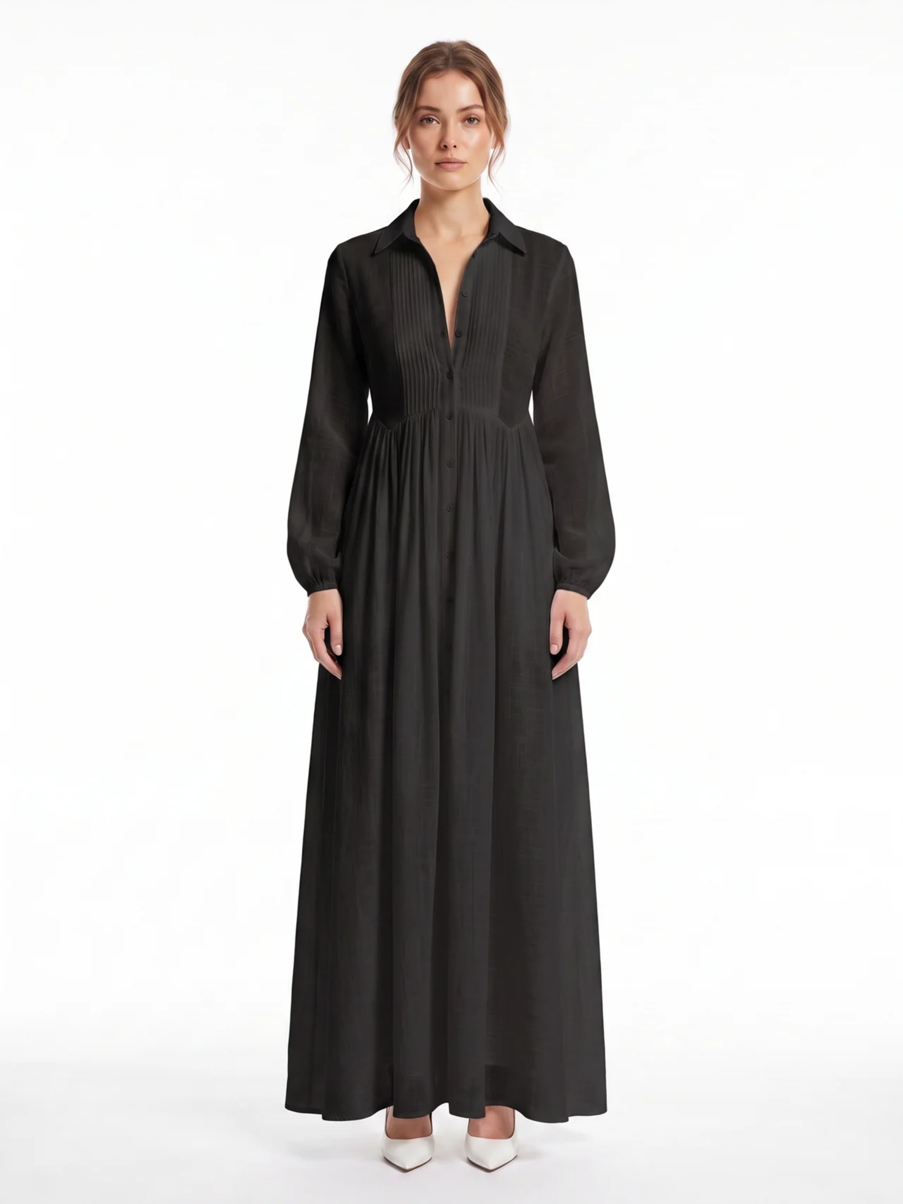 Miriam | Patchwork Linen Maxi Dress oaklynwear