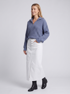 Bella | Half-Zip Ribbed Knit Sweater with Funnel Collar, Cozy Winter Pullover oaklynwear