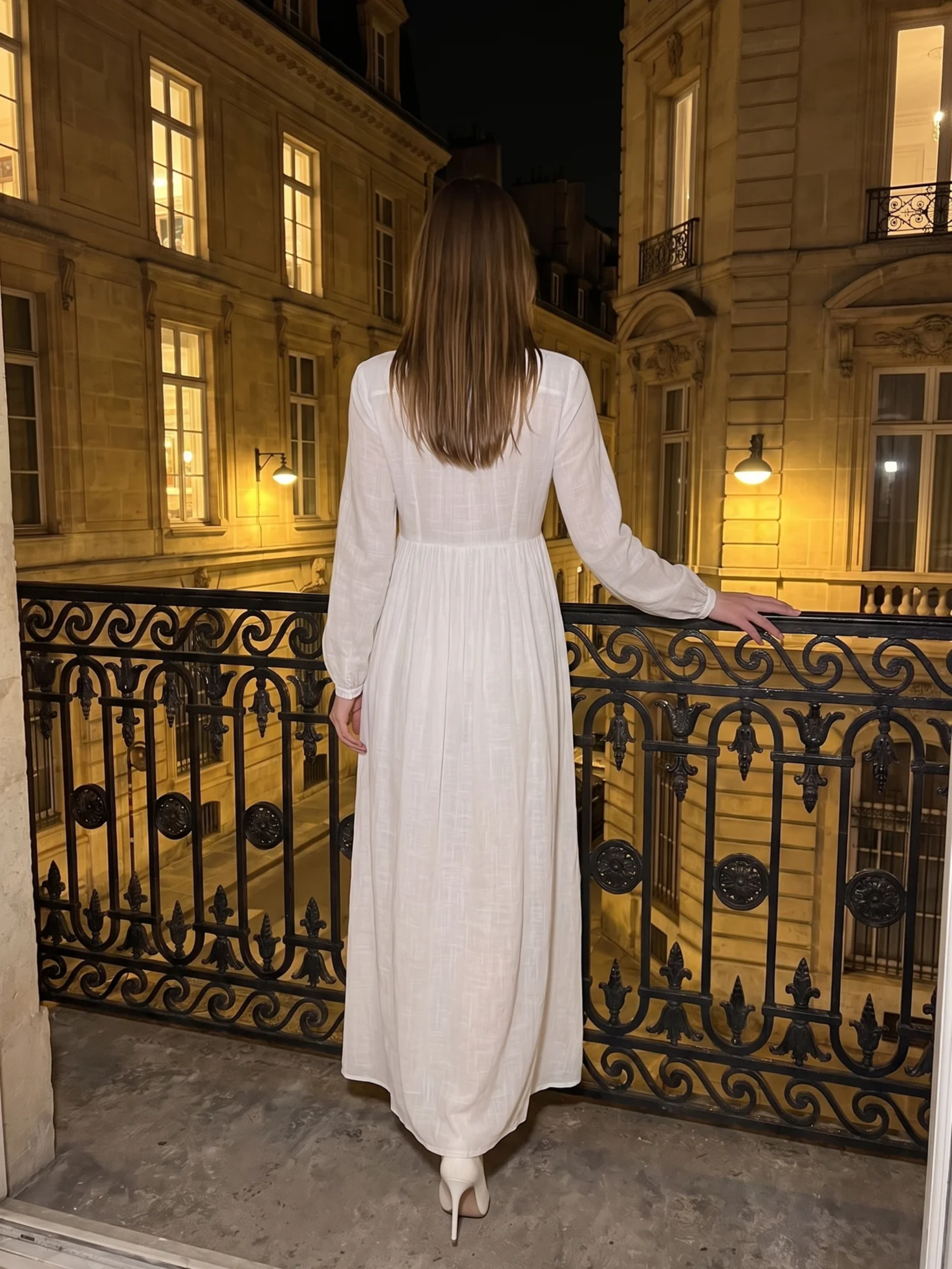 Miriam | Patchwork Linen Maxi Dress oaklynwear