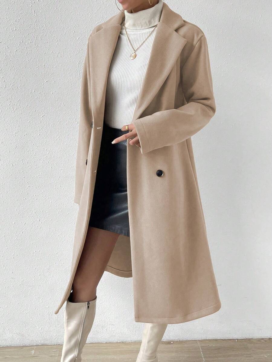 Bailey | Long Double-Breasted Lapel Overcoat, Tailored Winter Coat oaklynwear